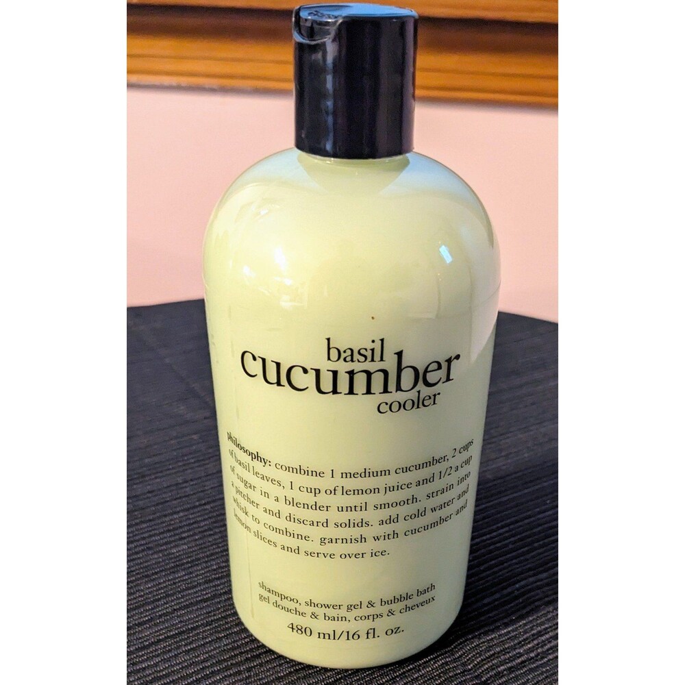 Philosophy Basil Cucumber Cooler Shower Gel 16 oz Sealed New